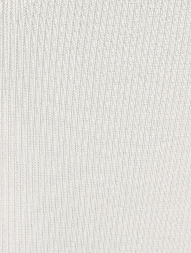 Leenda Short-Sleeve Wool Turtleneck Sweater