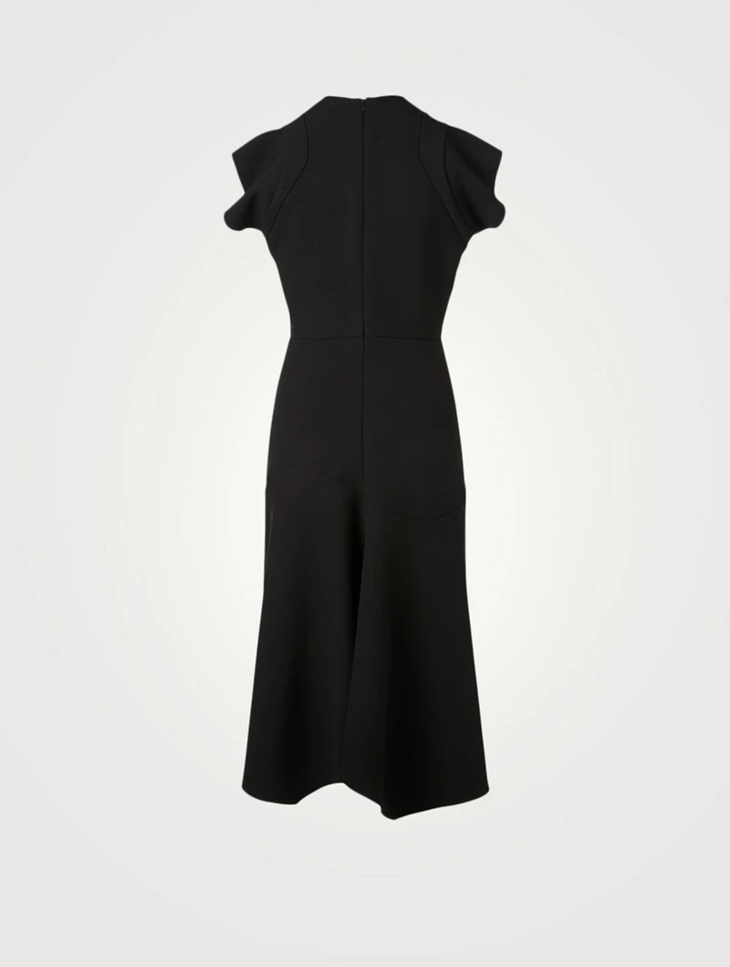 Cap-Sleeve Midi Dress