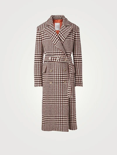 Wool-Blend Double-Breasted Coat With Belt