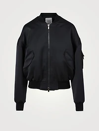 Satin Oversized Bomber Jacket