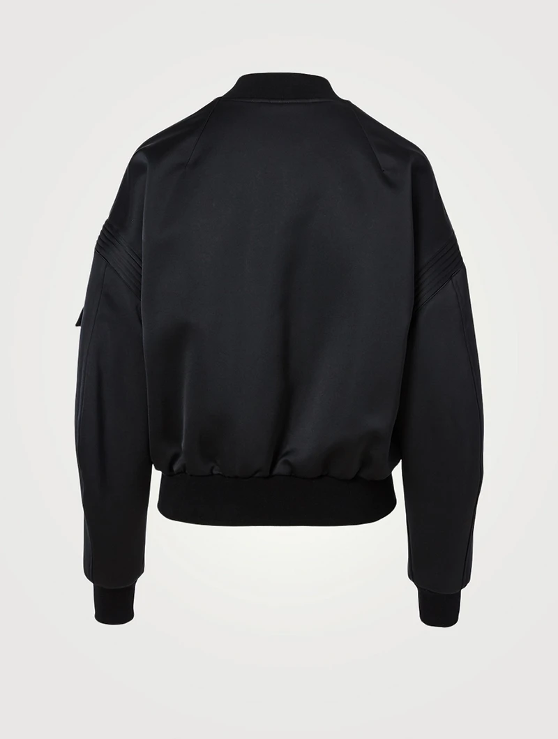 Satin Oversized Bomber Jacket