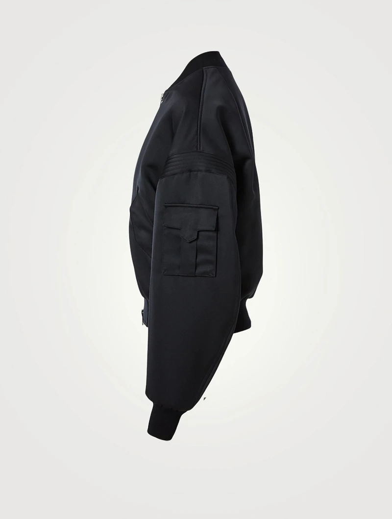 Satin Oversized Bomber Jacket