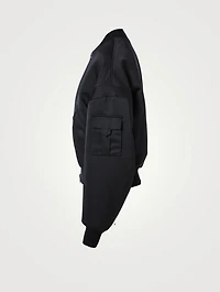 Satin Oversized Bomber Jacket