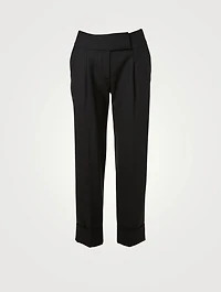 Wool Stretch Cuffed Pants