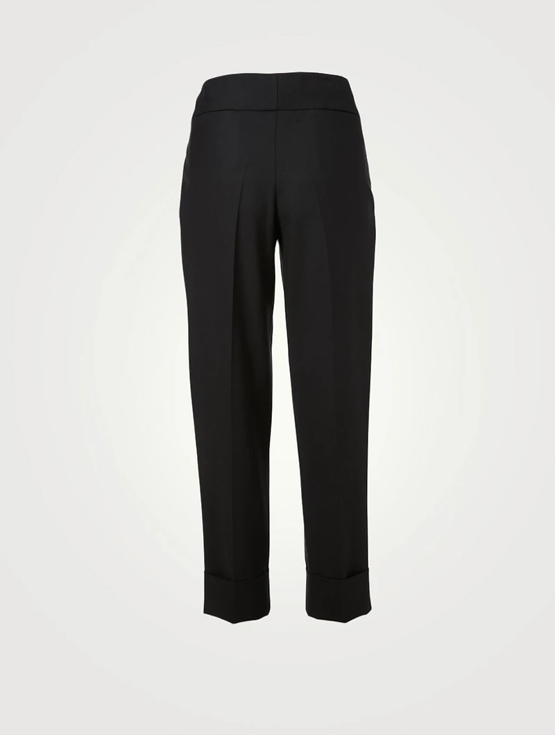 Wool Stretch Cuffed Pants