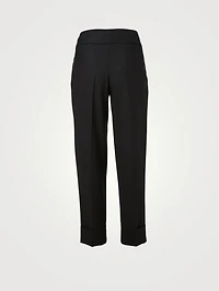 Wool Stretch Cuffed Pants