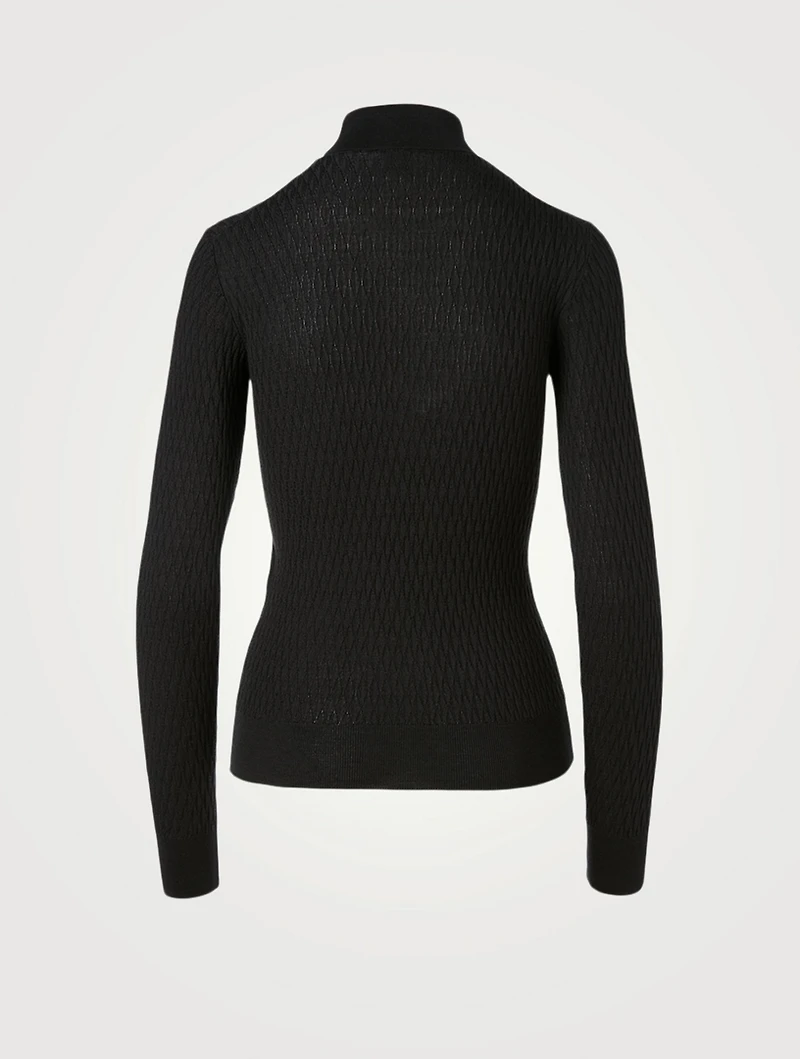 Wool And Silk Turtleneck Top