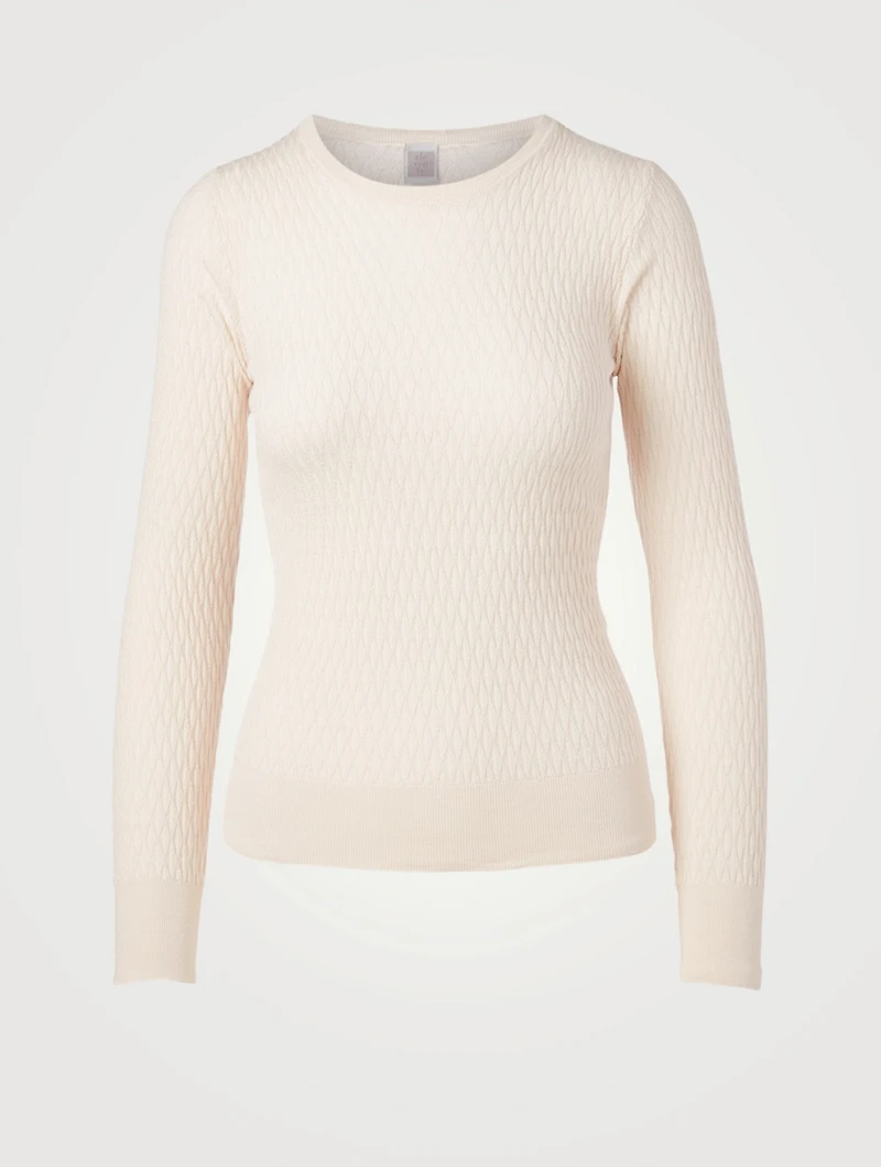 Wool And Silk Crewneck Top