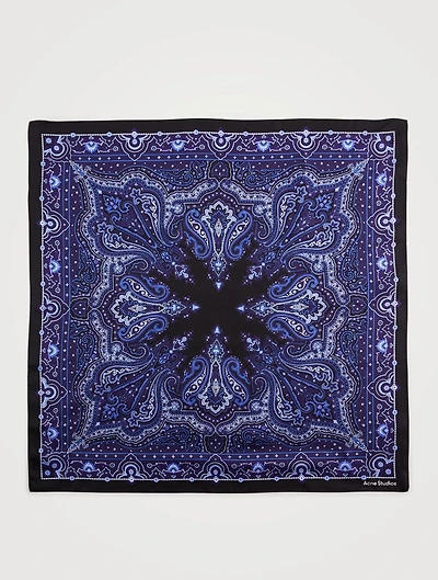 Silk Scarf In Paisley Print