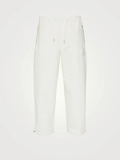 Cotton-Blend Drawstring Pants