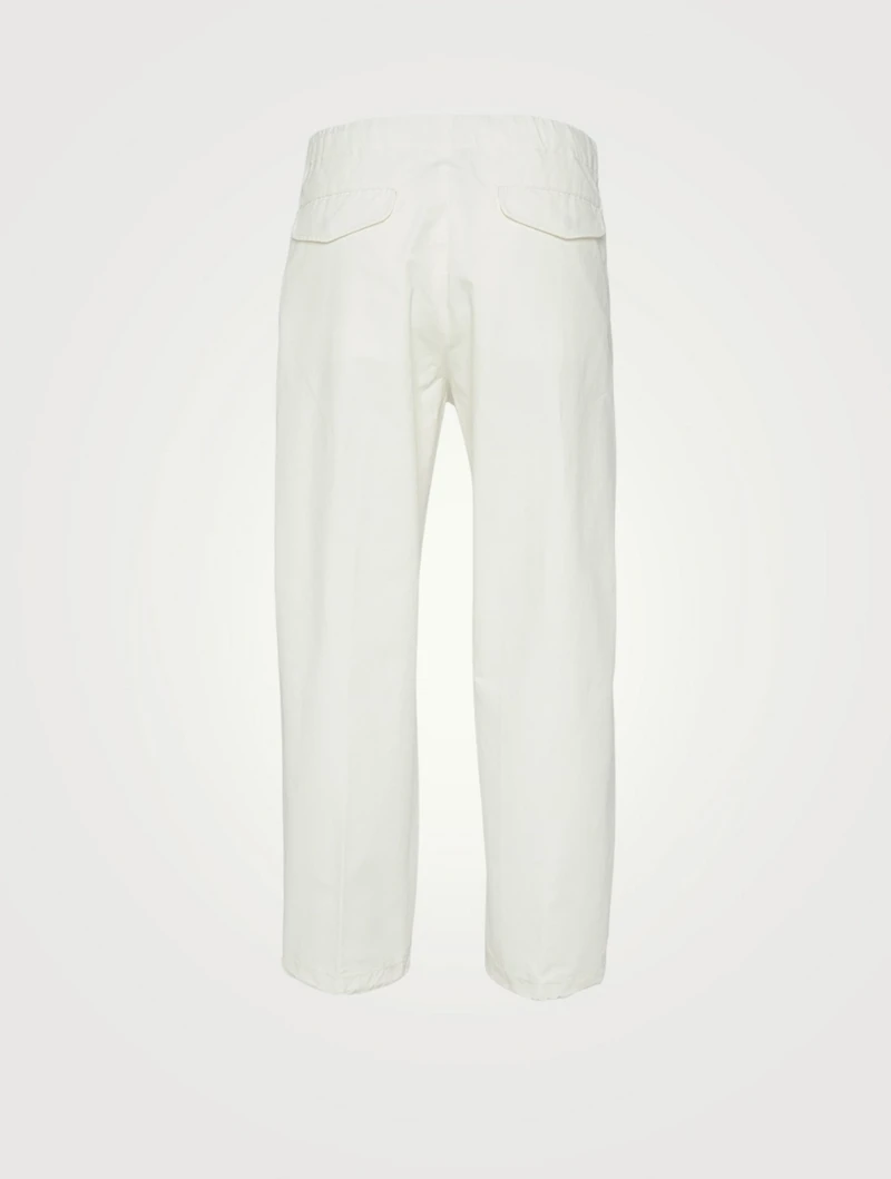Cotton-Blend Drawstring Pants