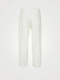 Cotton-Blend Drawstring Pants