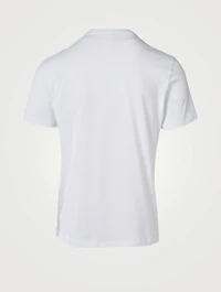 Cotton T-Shirt With Raised Logo