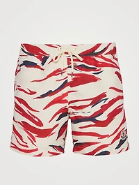 Swim Shorts Wave Print