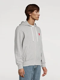 Cotton Zip Hoodie With Heart