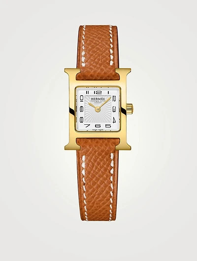 Heure H TPM Single Tour Leather Strap Watch