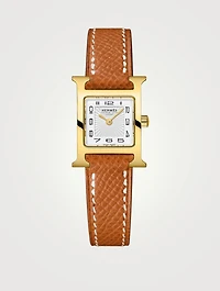 Heure H TPM Single Tour Leather Strap Watch