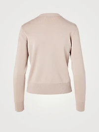 Wool And Nylon Down Zip Cardigan