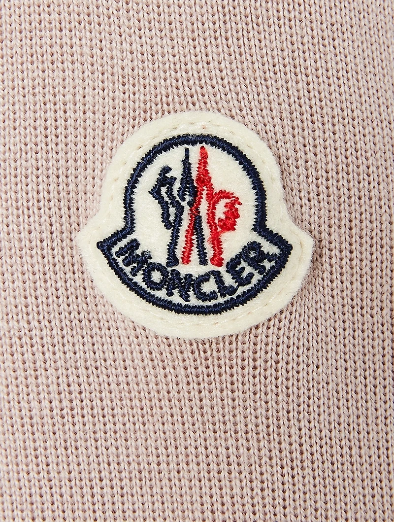Wool And Nylon Down Zip Cardigan