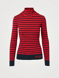 Turtleneck Sweater Striped Print