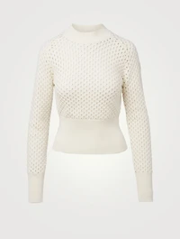 Cotton Open-Knit Sweater