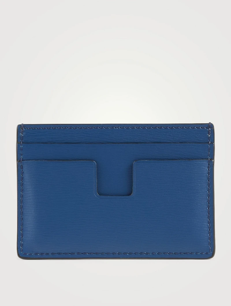 T Line Leather Card Holder