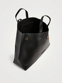 T Twist Leather Tote Bag