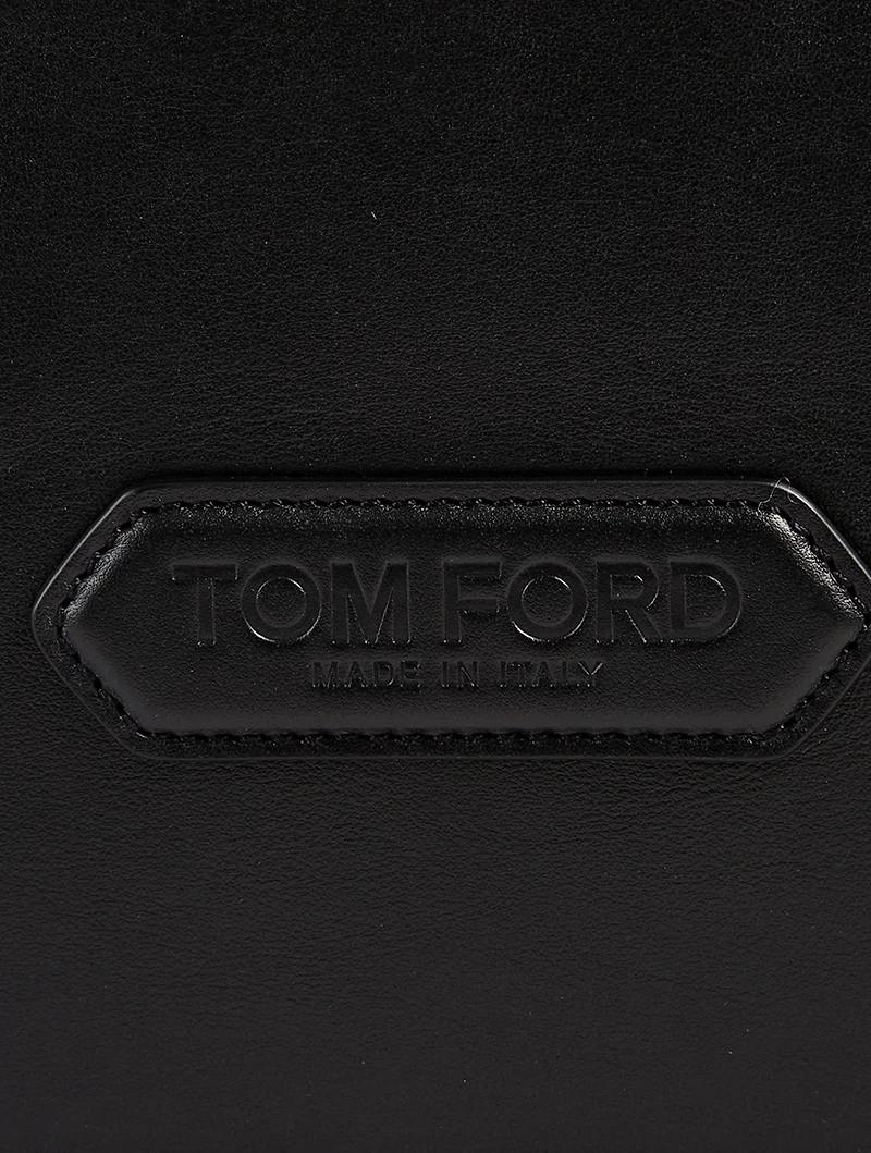 T Twist Leather Tote Bag