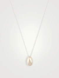 Sterling Silver Tiny Egg Pendant Necklace