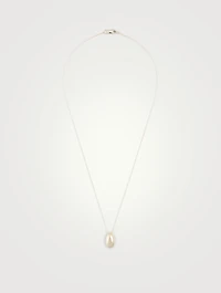 Sterling Silver Tiny Egg Pendant Necklace