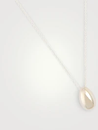 Sterling Silver Tiny Egg Pendant Necklace