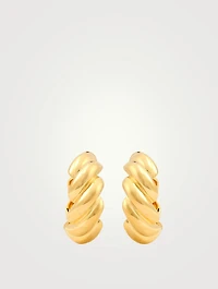 Large 18K Gold Vermeil Rope Hoop Earrings