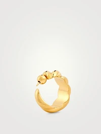 Large 18K Gold Vermeil Rope Hoop Earrings