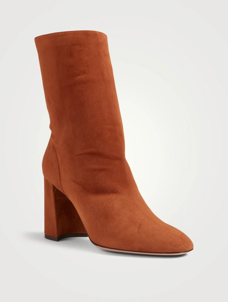 So Boogie 85 Suede Heeled Ankle Boots