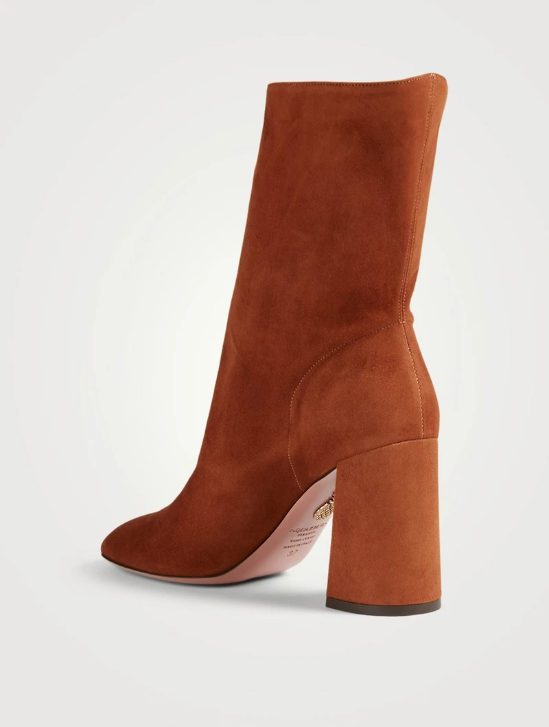 So Boogie 85 Suede Heeled Ankle Boots