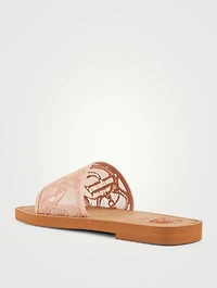 Woody Lace Logo Slide Sandals
