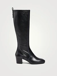 Goldee Leather Heeled Knee-High Boots