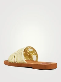 Woody Lace Logo Slide Sandals