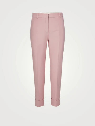 Cotton And Silk Double Face Cuffed Pants