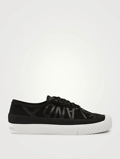 Deck Cotton Canvas Sneakers Compass Print