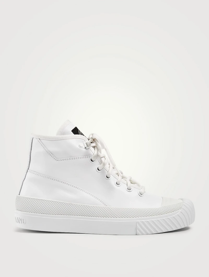 Leather High-Top Sneakers
