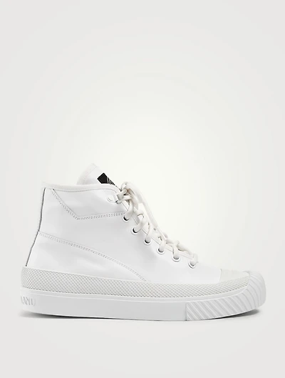 Leather High-Top Sneakers