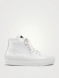 Leather High-Top Sneakers