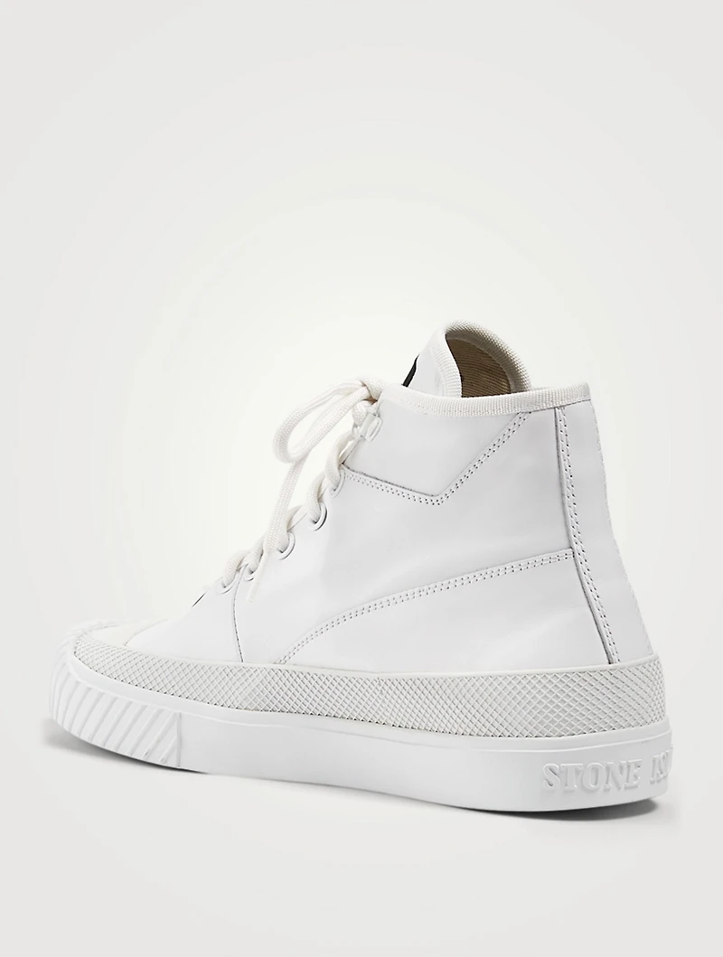 Leather High-Top Sneakers