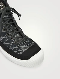 S0269 Reflective Grid Lamy High-Top Sneakers