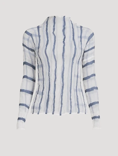 Chiffon Twist Long-Sleeve Top