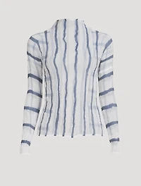 Chiffon Twist Long-Sleeve Top