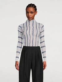 Chiffon Twist Long-Sleeve Top