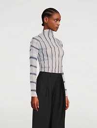 Chiffon Twist Long-Sleeve Top