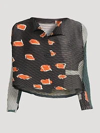 Temporary Room Pleats Cardigan
